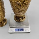  Cặp bình Rồng Phượng đồng cũ sưu tầm BKMECN-9428 