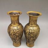  Cặp Bình Đồng Cũ Phúc Thọ sưu tầm BKMECN-9430 