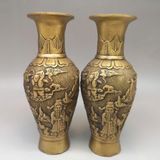  Cặp Bình Đồng Cũ Phúc Thọ sưu tầm BKMECN-9430 