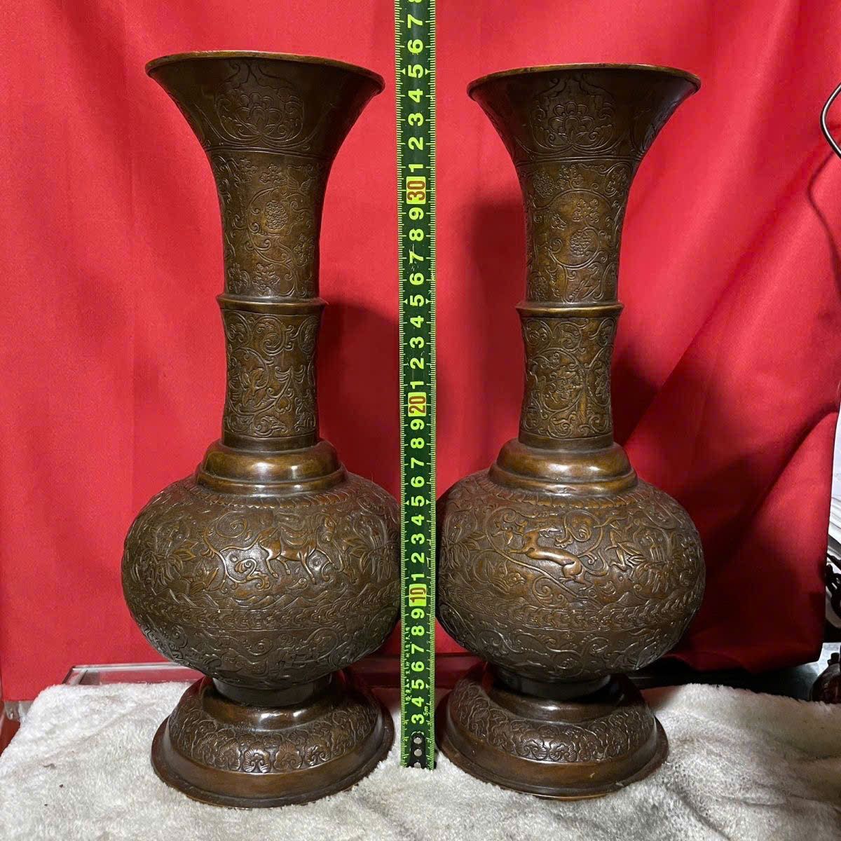  Cặp bình đồng cũ sưu tầm BKMECN-9432 