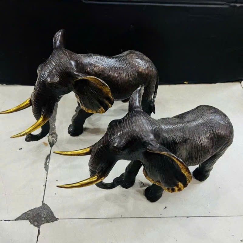  Cặp Voi Đồng Dã Tượng có Ngà BKMECN-9511 