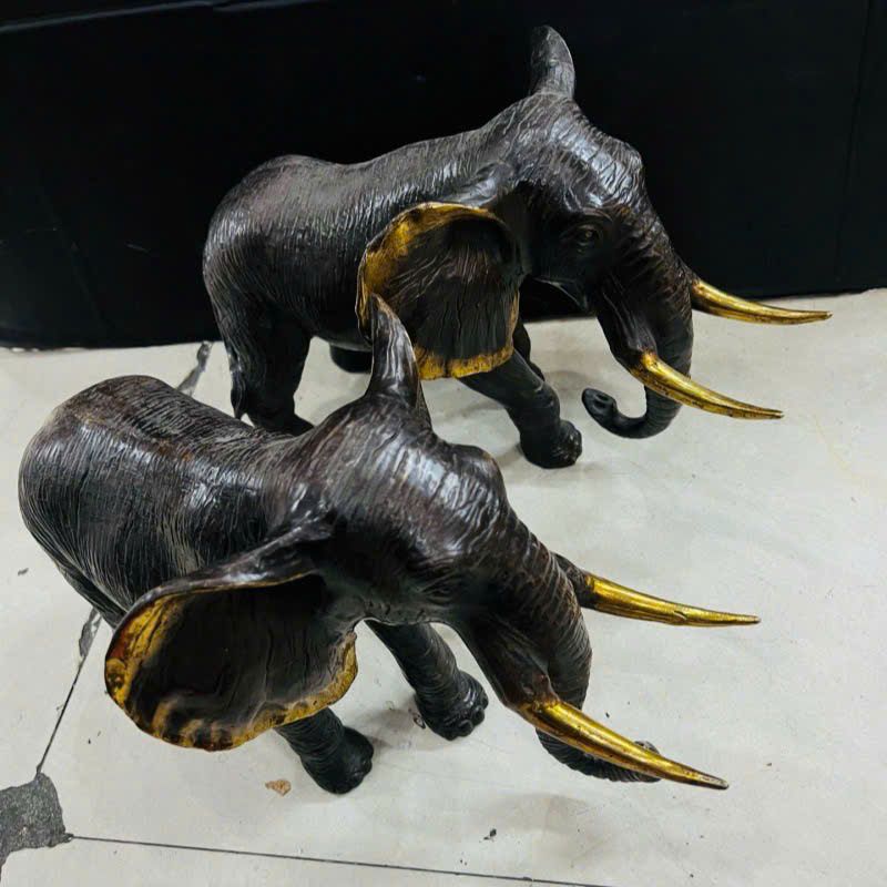  Cặp Voi Đồng Dã Tượng có Ngà BKMECN-9511 