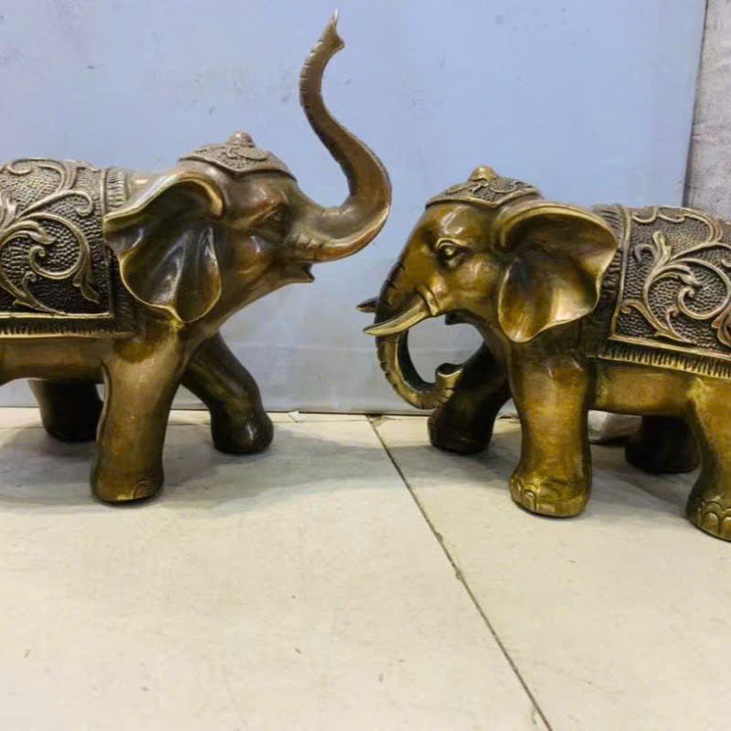  Cặp Voi Đồng chất liệu đồng thau BKMECN-9510 
