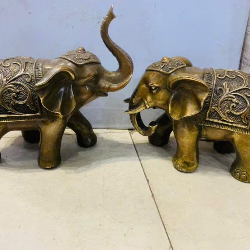  Cặp Voi Đồng chất liệu đồng thau BKMECN-9510 