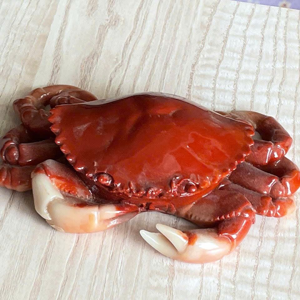  Tượng Cua Ngọc màu đỏ BKSTCN-9378 