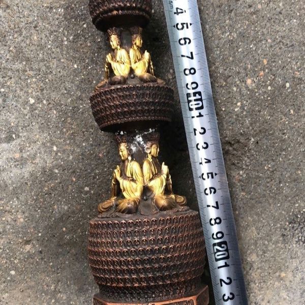  Tháp Vạn Phật Đồng Cũ Mạ Vàng BKMECN-9445 