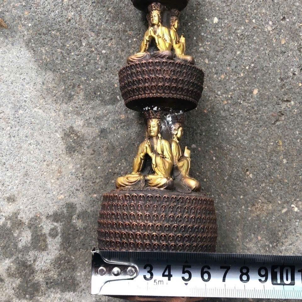  Tháp Vạn Phật Đồng Cũ Mạ Vàng BKMECN-9445 