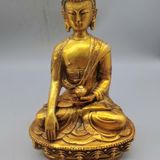  Tượng Phật Thich Ca bằng đồng mạ vàng sưu tầm BKMECN-9446 