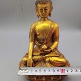  Tượng Phật Thich Ca bằng đồng mạ vàng sưu tầm BKMECN-9446 