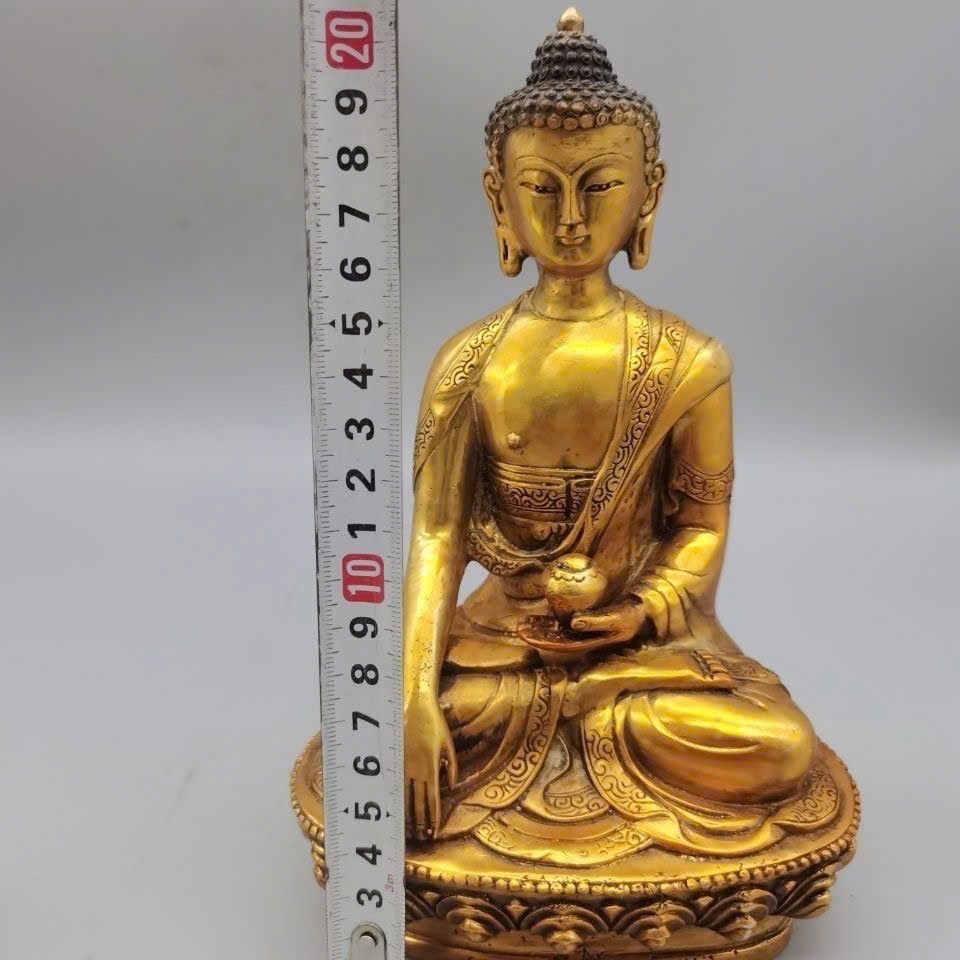  Tượng Phật Thich Ca bằng đồng mạ vàng sưu tầm BKMECN-9446 