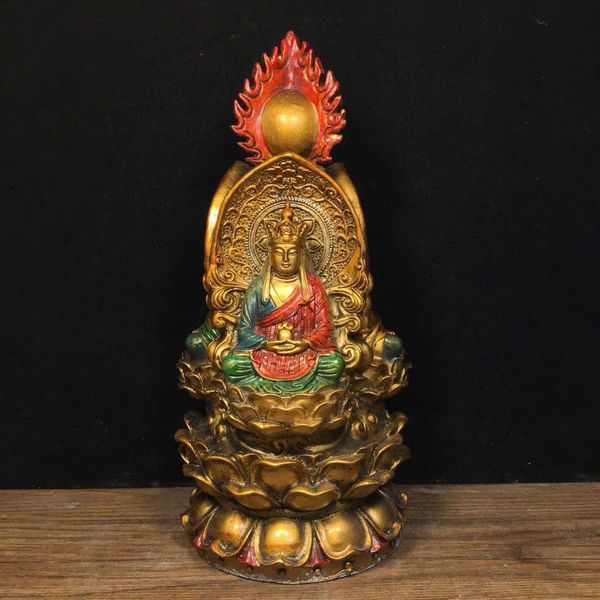  Tượng Tam Thế Phật đồng pháp lam sưu tầm BKMECN-9447 