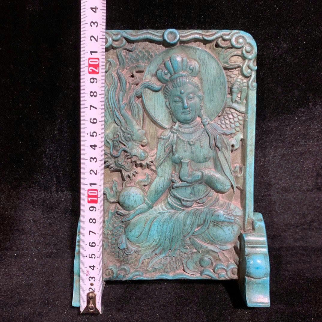  Phù điêu Quan Âm cưỡi Rồng BKSTCN-9395 