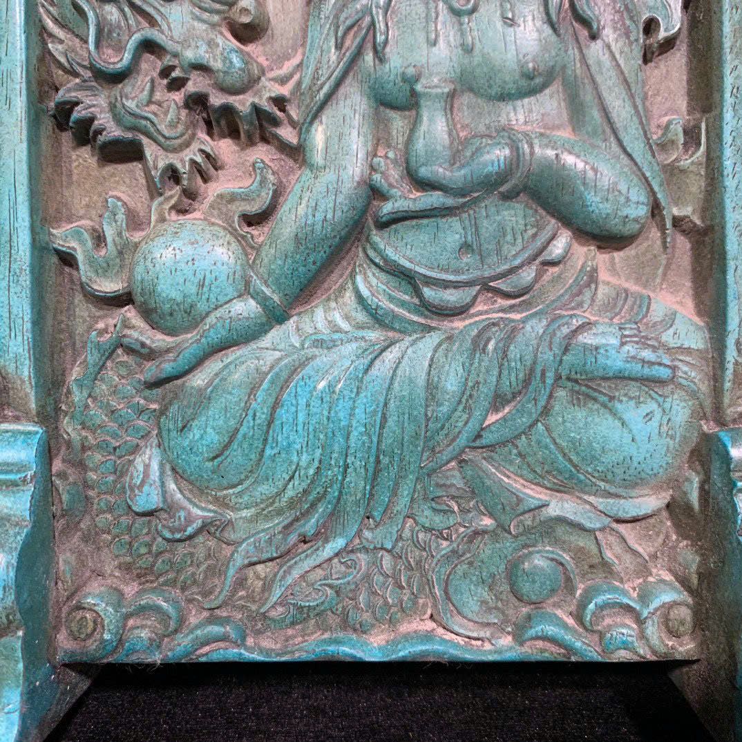  Phù điêu Quan Âm cưỡi Rồng BKSTCN-9395 