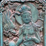  Phù điêu Quan Âm cưỡi Rồng BKSTCN-9395 