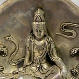  Tượng Phật sưu tầm tráng bạc xưa BKMECN-9457 