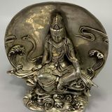  Tượng Phật sưu tầm tráng bạc xưa BKMECN-9457 