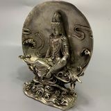  Tượng Phật sưu tầm tráng bạc xưa BKMECN-9457 