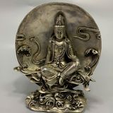  Tượng Phật sưu tầm tráng bạc xưa BKMECN-9457 