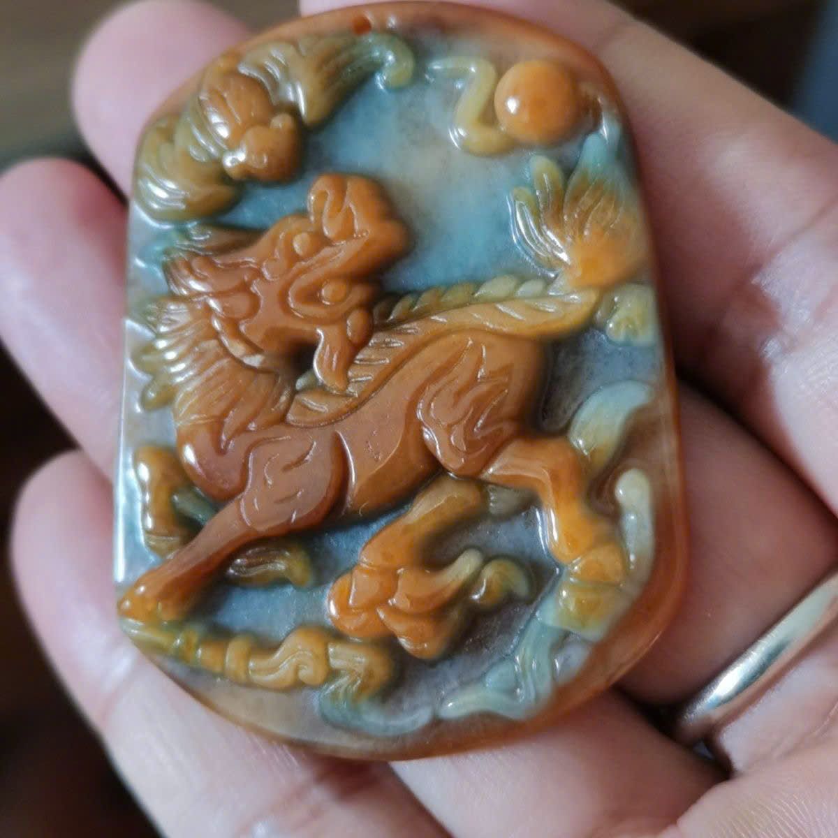  Mặt Kỳ Lân ngọc xưa sưu tầm BKSTCN-9401 