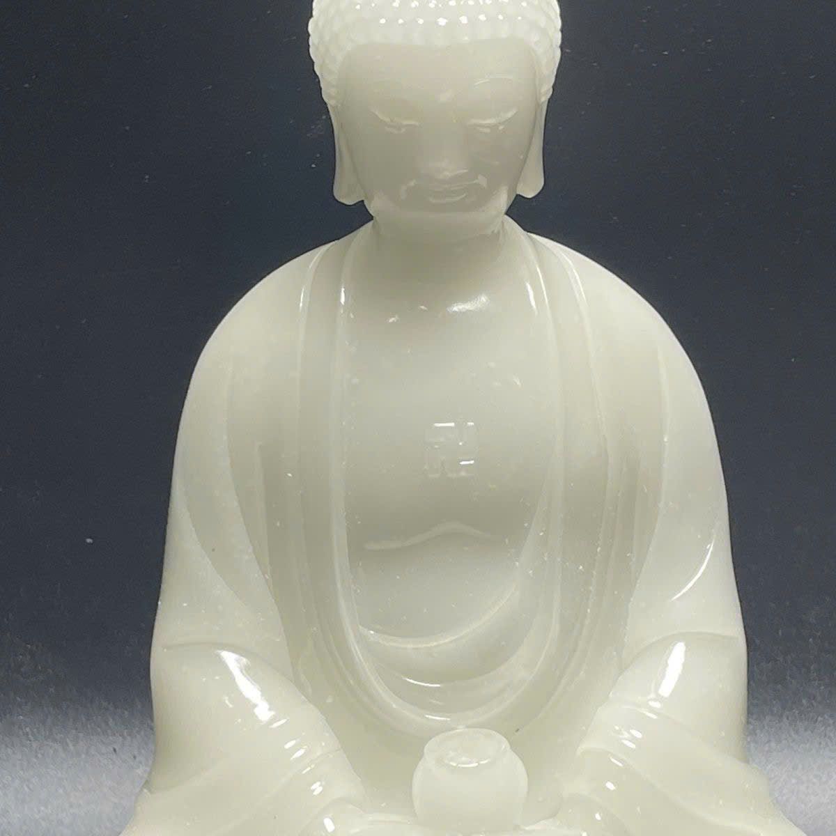  Tượng A Di Đà bạch ngọc sưu tầm BKSTCN-9402 