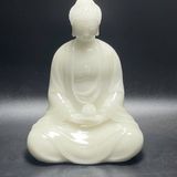  Tượng A Di Đà bạch ngọc sưu tầm BKSTCN-9402 