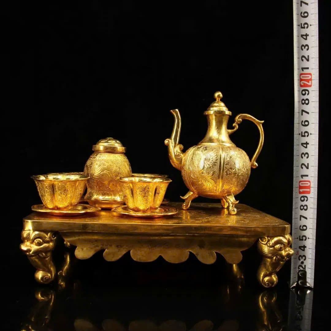  Bộ bình rượu hoàng cung cổ mạ vàng sưu tầm BKMECN-9479 