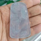  Mặt ngọc Phỉ Thúy họa tiết Bái Phật sưu tầm BKSTCN-9417 