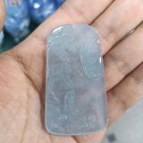  Mặt ngọc Phỉ Thúy họa tiết Bái Phật sưu tầm BKSTCN-9417 