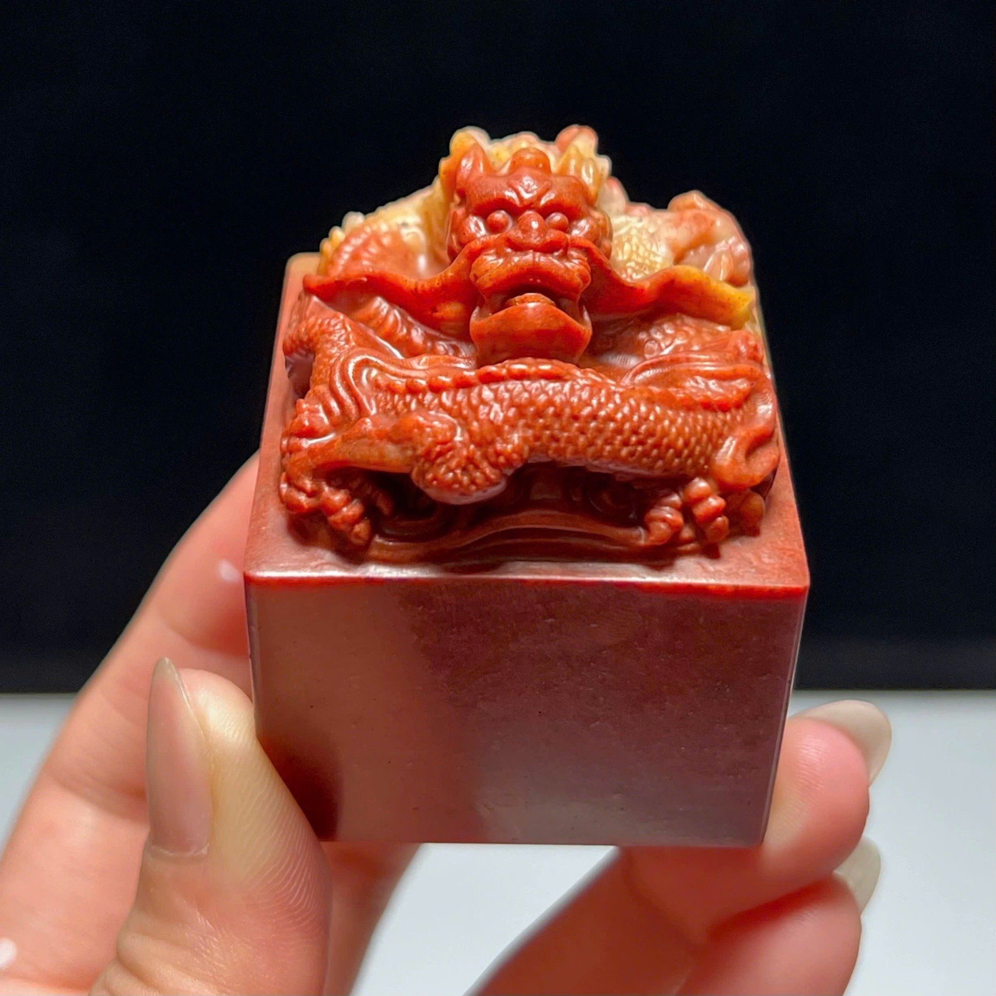  Ấn Hỏa Long ngọc xưa sưu tầm  BKSTCN-9429 