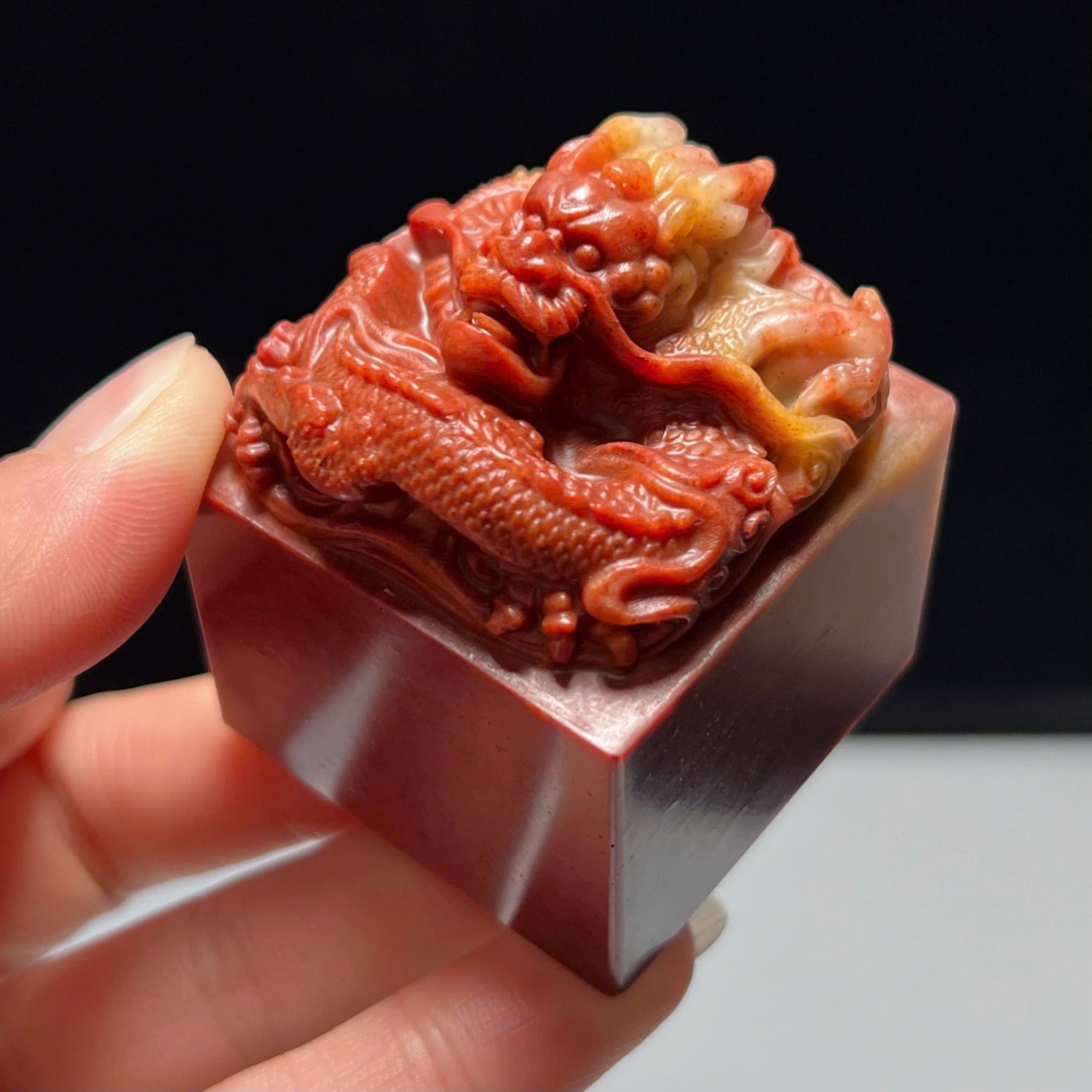  Ấn Hỏa Long ngọc xưa sưu tầm  BKSTCN-9429 