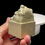  Ấn ngọc tự nhiên sưu tầm Di Lặc Nhị Phúc BKSTCN-9430 