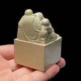  Ấn ngọc tự nhiên sưu tầm Di Lặc Nhị Phúc BKSTCN-9430 