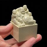  Ấn ngọc tự nhiên sưu tầm Di Lặc Nhị Phúc BKSTCN-9430 