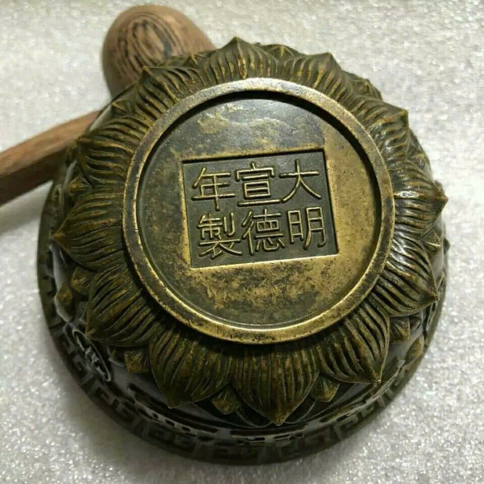  Bát Ngũ Hoa Sen đồng cũ sưu tầm BKMECN-9487 