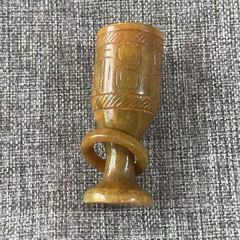  Ly ngọc xưa đục thủ công BKSTCN-9433 