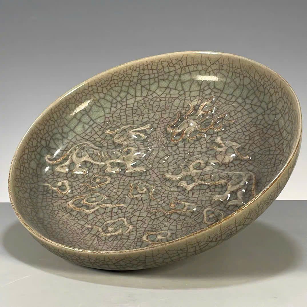  Đĩa Ám Họa Đôi Lân BKSTCN-9438 