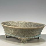  Chậu 4 chân sưu tầm rạn rõ men già hàng nung củi BKSTCN-9441 