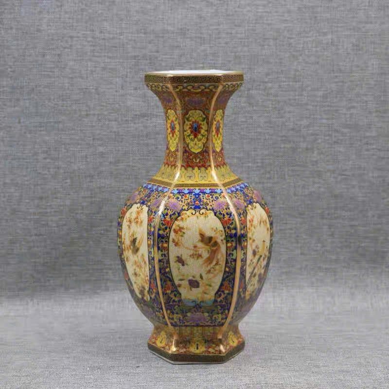  Chiếc bình đa giác Hoa Điểu BKSTCN-9446 