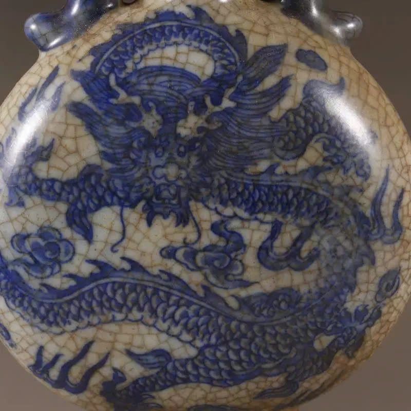  Bình Rồng Dẹt Hai Tai Sưu Tầm BKCECN-9458 