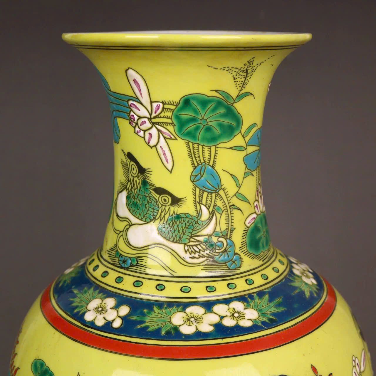  Bình Sen Hạc Men Màu Vẽ Tay Thủ Công BKCECN-9463 