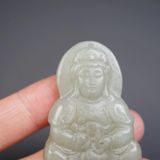  Mặt Quan Âm Ngọc Bích Xưa Sưu Tầm BKSTCN-9469 