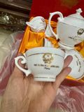  Bộ Ấm Chén Tổng Bí Thư Tô Lâm – Bát Tràng Màu Trắng Chỉ Vàng BKCECN-9497 