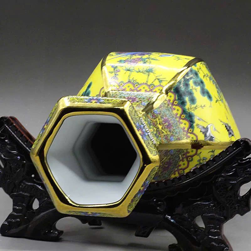  Bình Hoa Điểu Men Màu Sưu Tầm BKCECN-9485 