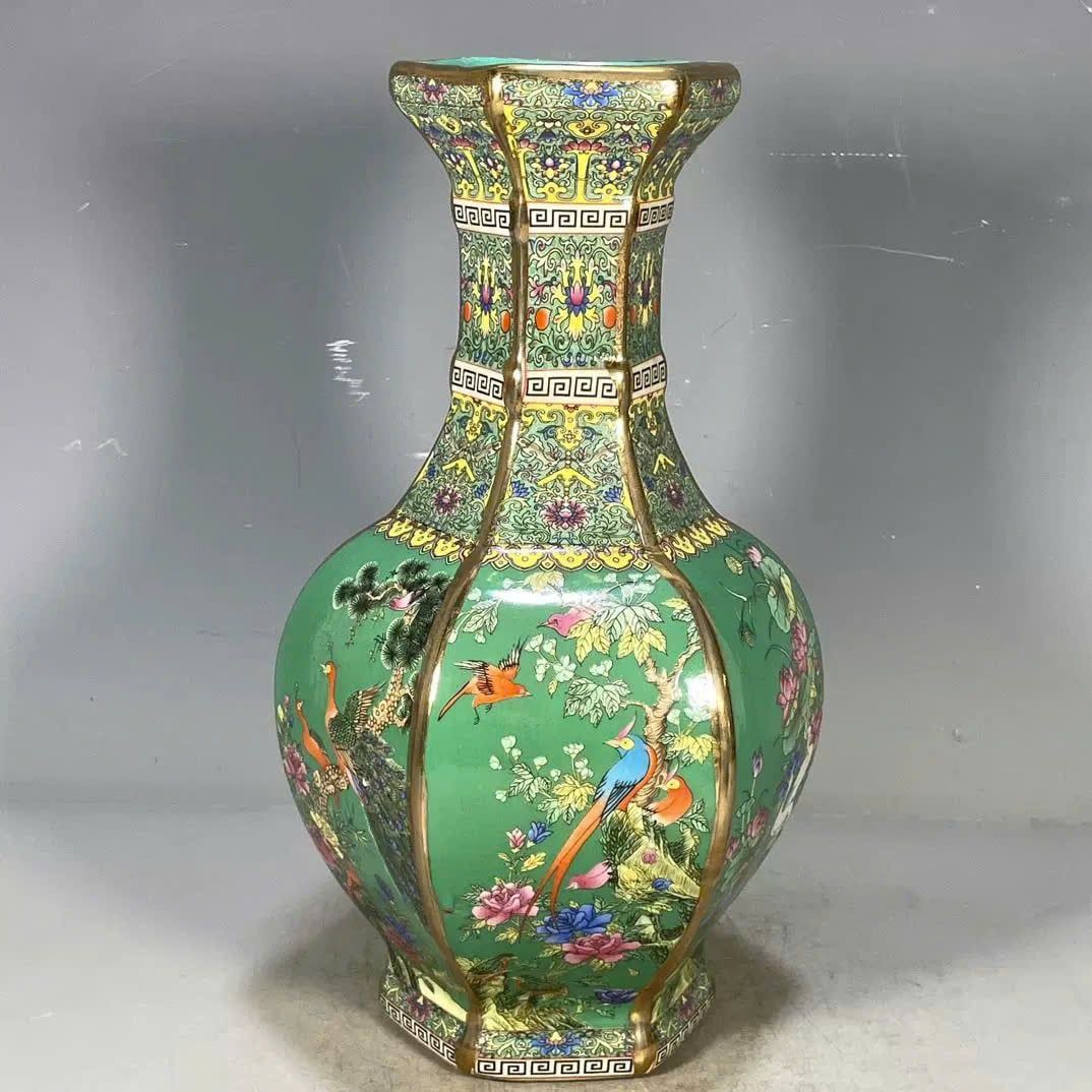  Bình Hoa Điểu Men Màu Sưu Tầm BKCECN-9486 