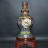  Bình Hoa Điểu Men Pháp Lang Sưu Tầm BKCECN-9489 