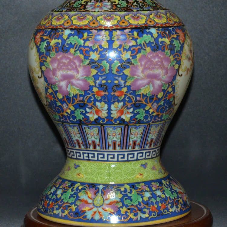  Bình Hoa Điểu Men Pháp Lang Sưu Tầm BKCECN-9489 