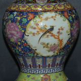  Bình Hoa Điểu Men Pháp Lang Sưu Tầm BKCECN-9489 