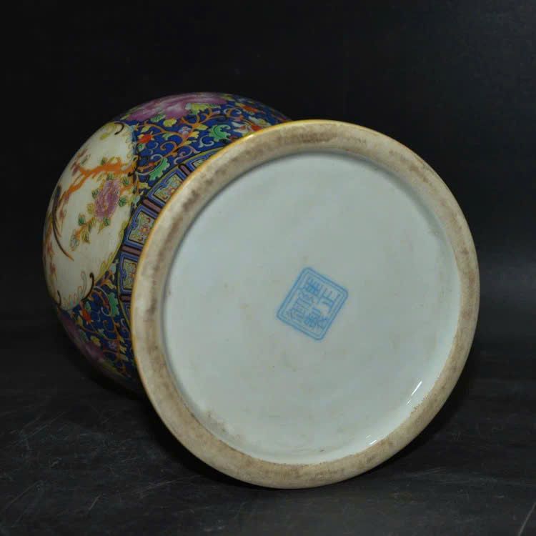  Bình Hoa Điểu Men Pháp Lang Sưu Tầm BKCECN-9489 