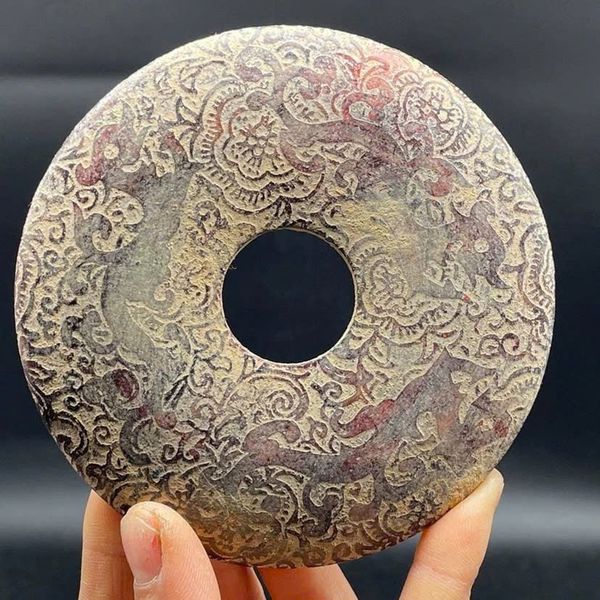  Mặt Đồng Điếu Ngọc Cũ Hình Rồng Cổ Xưa Sưu Tầm  BKSTCN-9465 