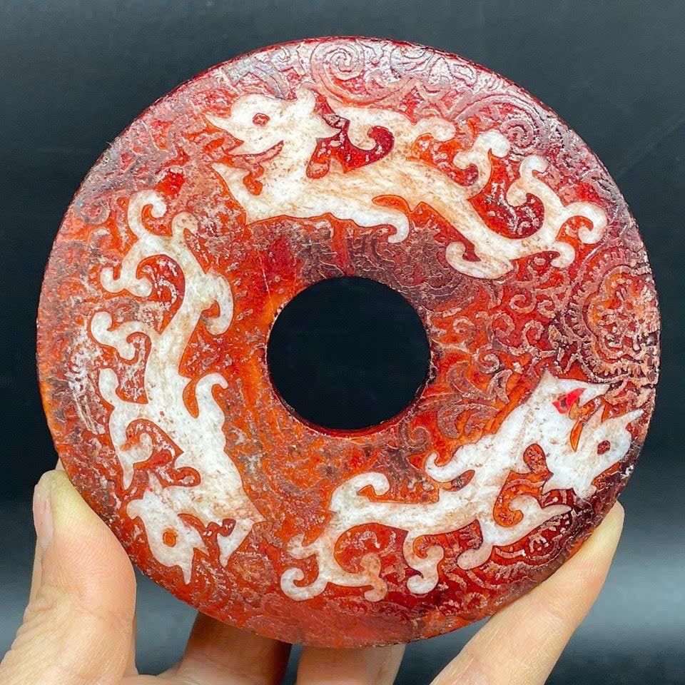  Ngọc Bội Sưu Tầm Họa Tiết Rồng Xưa BKSTCN-9467 